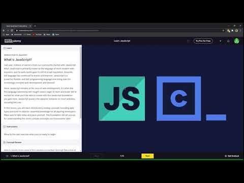 Codecademy: Javascript tutorial #1