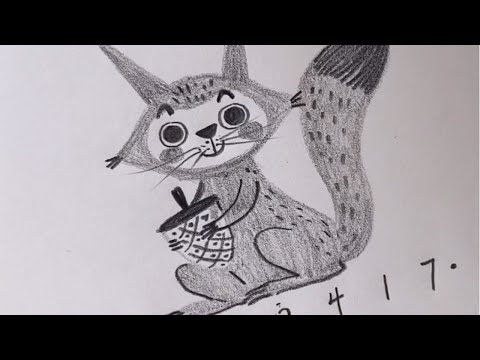 15速写｜铅笔手绘｜两分钟学会画小松鼠