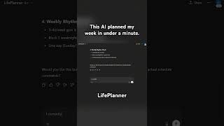 Planned my whole week in under a minute with AI. #LifePlanner #AIProductivity #Focus