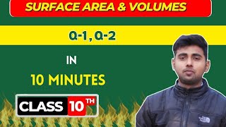 chapter 13 class 10th surface area and volume question number first and second exercise 13.1