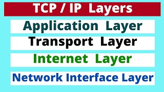 TCP IP Layers |Application Layer | |Transport Layer| |Internet Layer | |Network Interface Layer|