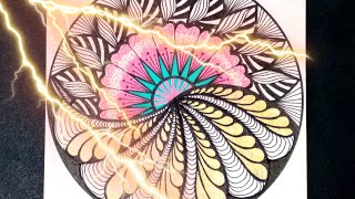 [一起畫禪繞] 太極圖案的延伸/zentangle /doodle art /禪繞畫