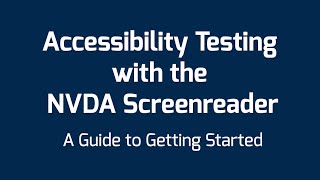 NVDA 스크린리더를 사용한 접근성 테스트