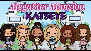 MEGASTAR MANSION Aesthetic Design ( KATSEYE ) | Toca Boca House Ideas NEW UPDATE | Toca Boca World