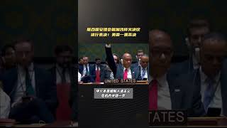 联合国安理会就加沙停火决议进行表决！美国一票否决