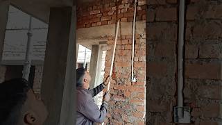 Wall conduit #wallcutting #piping #pipefitting #housewiring #conduit #construction #shorts #ytshorts