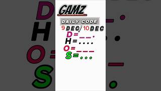 Gemz daily code today 9 Dec | gemz daily cipher codel gemz morse code December 9 #games  #code