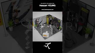 3D ArchViz - 3D Stand PERELLI | Shorts #3d #architecture