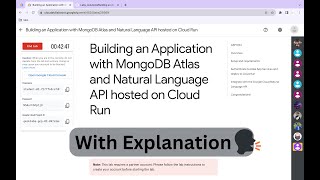 Building an Application with MongoDB Atlas and Natural Language API hosted on Cloud Run #GSP1094