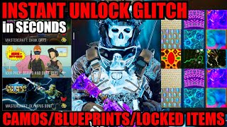 *NEW* INSTANT UNLOCK GLITCH in SECONDS! CAMOS/BLUEPRINTS/FREE! BO6 GLITCHES! BO6 ZOMBIES GLITCH!