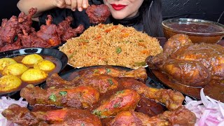 ASMR WHOLECHICKEN CURRY,CHICKEN LOLLIPOP,FRIEDRICE,EGG CURRY,DESI STYLE CHICKEN CURRY