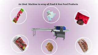 GO WITH SEAMLESS PACKAGING WITH OUR FLOW WRAP MACHINE FOR ALL TYPE OF PRODUCTS.