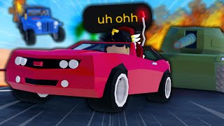 MINI Me vs CRAZY Cops in Jailbreak's SMALLEST Car!