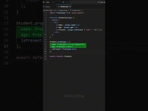 Prop Types in React JS #reactjs #reactjscourse #reactjstutorial