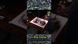 #2291 The Many Faces: Ink Painting Process Timelapse with Ray Taylor