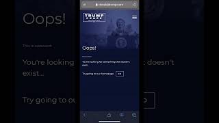 Donald Trump's Website Error Page Shows Hillary Clinton#websiteFail #errorPageHumor
