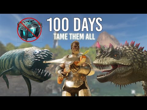 I spent 100 days taming everything...but no cryopods | Ark Survival Ascended | Ark Additions