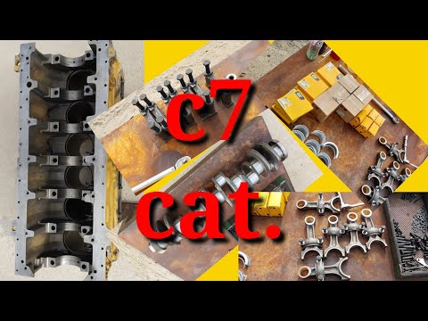 c7 engine cat.crankshaft and piston fitting