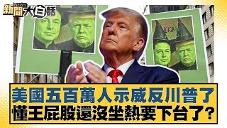 美國五百萬人示威反川普了 懂王屁股還沒坐熱要下台了？【#新聞大白話】20250420｜#謝寒冰 #介文汲 #栗正傑