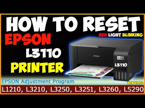 Epson l3110 Reset Kaise Kare || Epson l3110 Red Light Blinking Solution