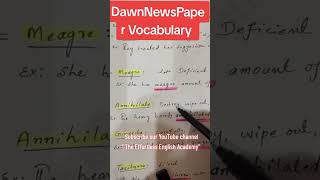 #vocabulary #dawnvocabulary #vocabulary #cssvocabulary #css #dawnnews #english #englishvocabulary