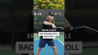 Save this to master your backhand roll #pickleball #pickleballtips #drill #goatpaddle
