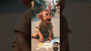 Poor Monkey and His Sister Emotional 😭 Story #monkeyai #shortsai #trending