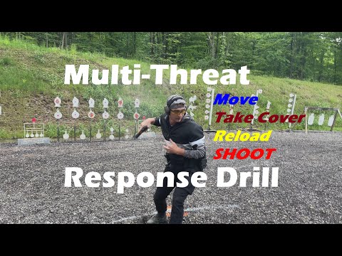 Law Enforcement Firearms Training - Practical Pistol Shooting Multi-Targets Practice Run