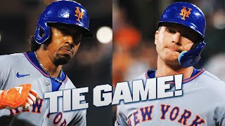 Francisco Lindor and Pete Alonso BOTH hit homers in the 8th inning to tie the game for the Mets!