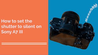 How to set the shutter to silent on Sony A7 iii #short #shorts