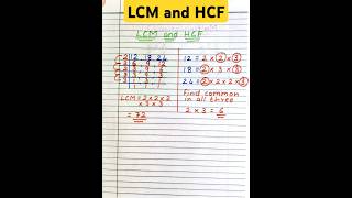 LCM and HCF of 12,18 and 24| LCM and HCF Hack|lcm hack for ssc exams|hcf hack|LCM hack|HCF hack|#lcm