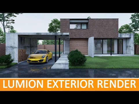 Realistic Lumion exterior rainy day render (Lumion Render step by step tutorial)