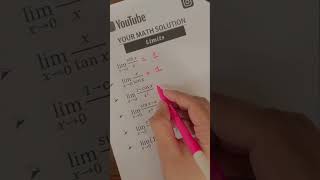 #limit # how to solve of limits in trigonometric identities, limit x→0, sinx,e²-1/x,x/tanx