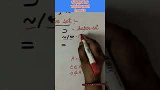 sets symbols #mathsgyan #sets#symboles#educationalshorts viral shorts #bypoojamam