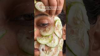 A brightening face mask🌸#brighteningfacemask#brightening#cucumber#mask#skincare#skincaretips#shorts