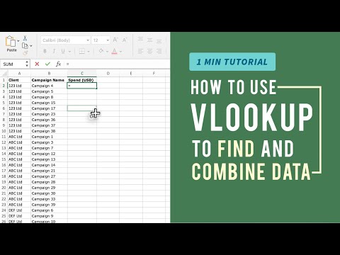 Excel for Marketers 🔥 How to use VLOOKUP to find and combine data