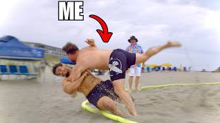 Wrestling STRANGERS on the Beach