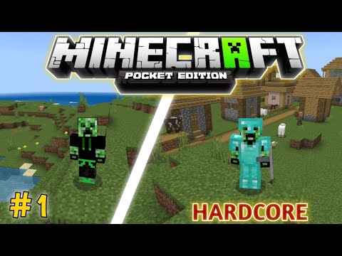 Playing Hardcore in Pocket Edition ll Minecraft Survival #1