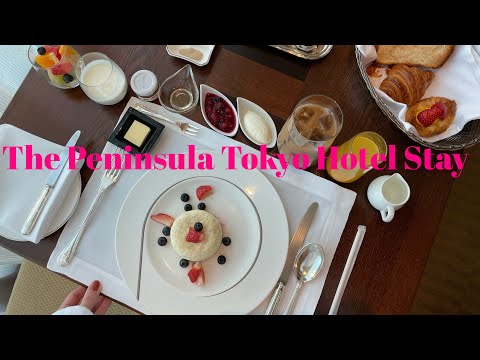 [Peninsula Tokyo] Lovely hotel stay ♡ Room tour / room service / morning / deluxe room