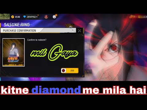 new event free fire sasuke ring kitne diamond mein mila hai Mil Gaya bandal o my god #swarupgemff