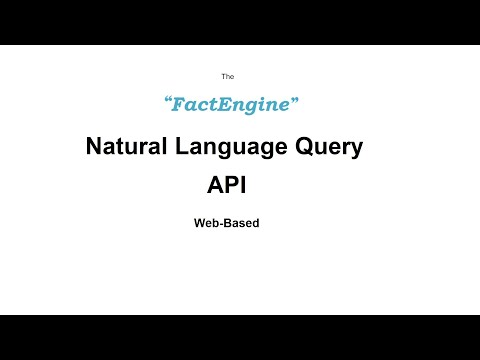 FactEngine Natural Language Query API