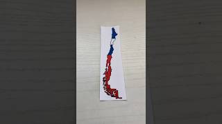 Drawing CHILE in my South America Map #art #flag #map #chile #shorts