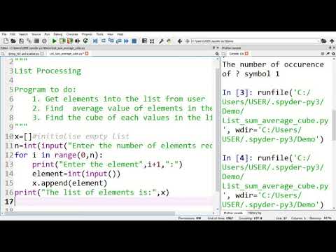 List Average Sum Cube
