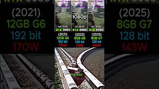 RTX 3060 VS RTX 4060 VS RTX 5060 #shorts #pcgaming #pc #graphicscard #gpu #gaming #comparison