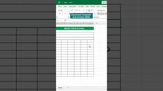 Excel Trick : Merge Cells