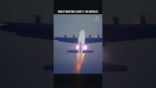 Rocket Boosting a Giant C-130 Hercules
