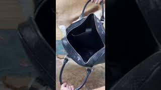 黑色珍珠鱼皮男士手提包公文包