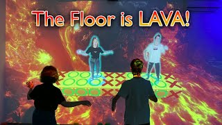 The floor is LAVA! Interactive game for children's amusement parks. Magicdynamics Software