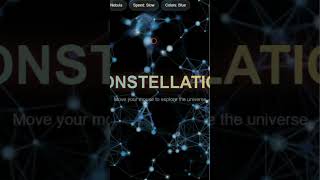 Particle Constellation Animation | Interactive Starfield Effect Using HTML CSS JS #htmlcss