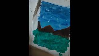 Night View Water Colour Painting #art #acrylicpainting #canvasart #canvas #canvaspainting #drawing